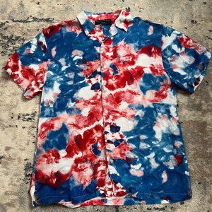 red/white/blue button up